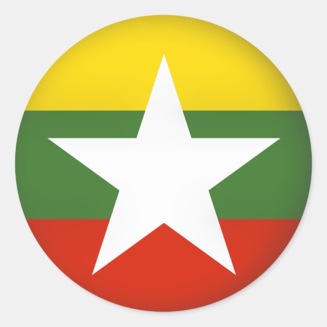 Sticker Rond Tour du Myanmar (Devant)