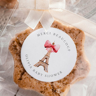 Sticker Rond Tour Eiffel Paris Merci