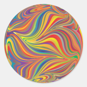 Sticker Rond Tourbillon de couleur