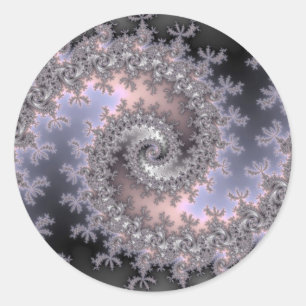 Sticker Rond Tourbillon de glace - Fractal