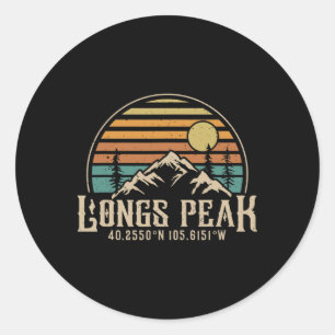 Sticker Rond Touriste grimpeur Colorado Randonnée Montagne Long