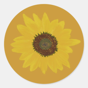 Sticker rond tournesol
