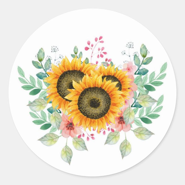 Sticker Rond Tournesol (Devant)