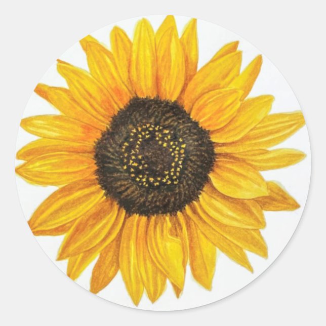 Sticker Rond tournesol (Devant)