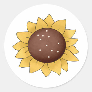 Sticker Rond Tournesol