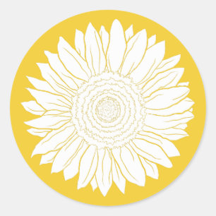 Sticker Rond tournesol