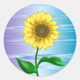 Sticker Rond Tournesol