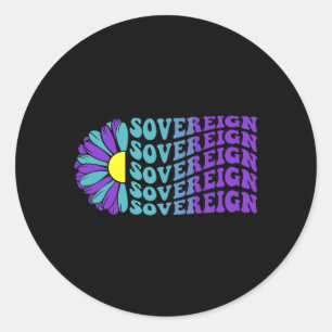 Sticker Rond Tournesol de sensibilisation à la prévention du su