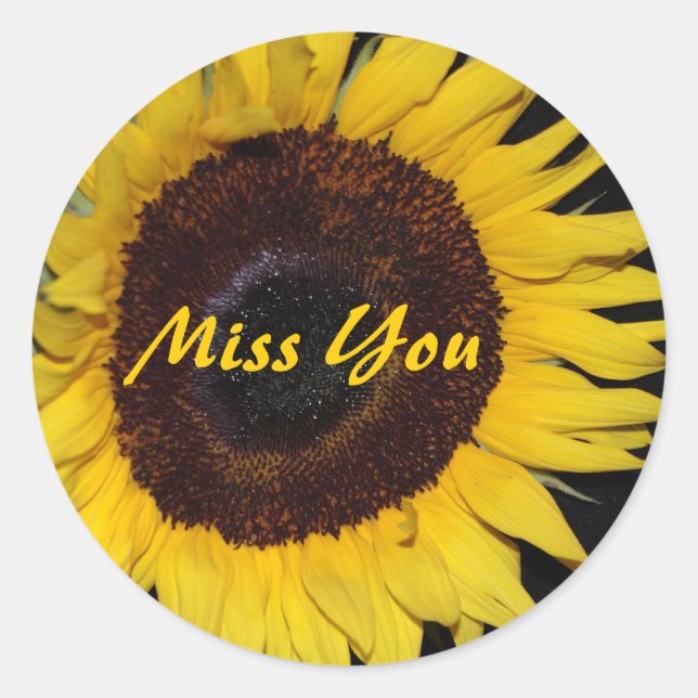 Sticker Rond Tournesol, Mlle You (Devant)