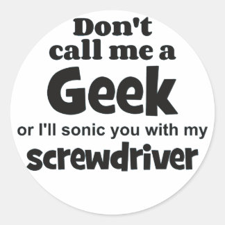 Sticker Rond tournevis geek bf