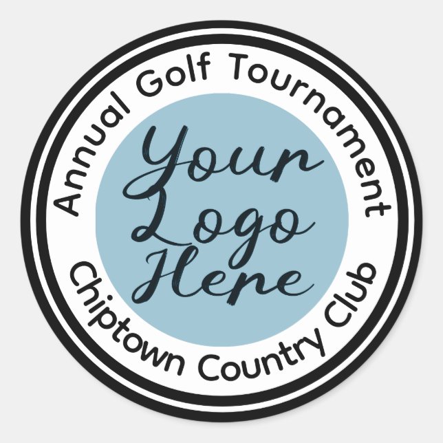 Sticker Rond Tournoi de golf ou événement logo personnalisé (Devant)