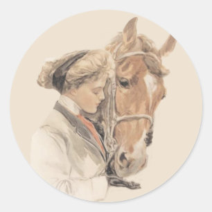 Sticker Rond Tours d'amour sur l'autocollant de quatre jambes