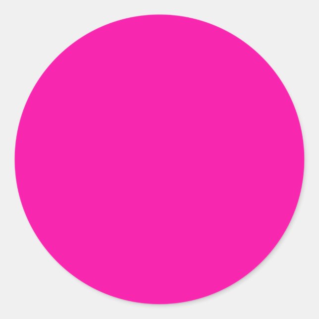 Sticker Rond Tous Chaud Rose Rien Que Couleur Rose (Devant)