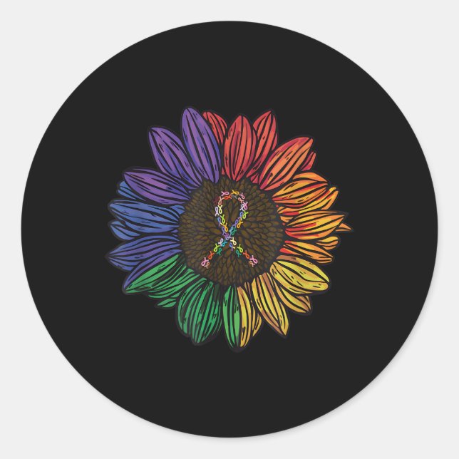 Sticker Rond Tous le cancer compte la sensibilisation dire le c (Devant)
