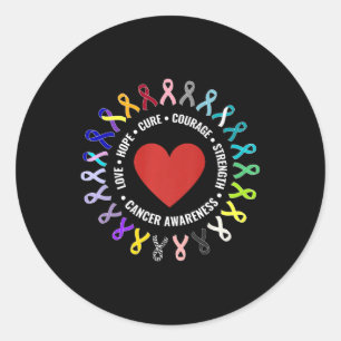 Sticker Rond Tous Les Acteurs De Sensibilisation Au Cancer Coeu