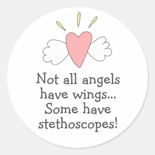Sticker Rond Tous les anges n'ont pas d'ailes Certains ont des 