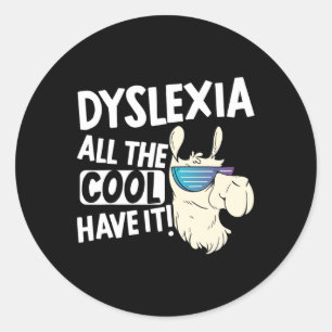 Sticker Rond Tous Les Enfants Cool Ont Il Dyslexie Sensibilisat