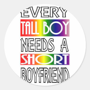 Sticker Rond Tous les grands garçons LGBTQ Pride Hommes Gay Gay