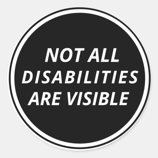 Sticker Rond tous les handicaps ne sont pas visibles (Devant)