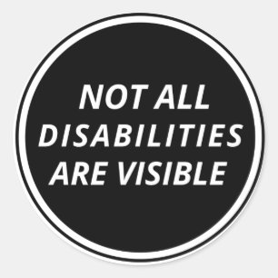 Sticker Rond tous les handicaps ne sont pas visibles