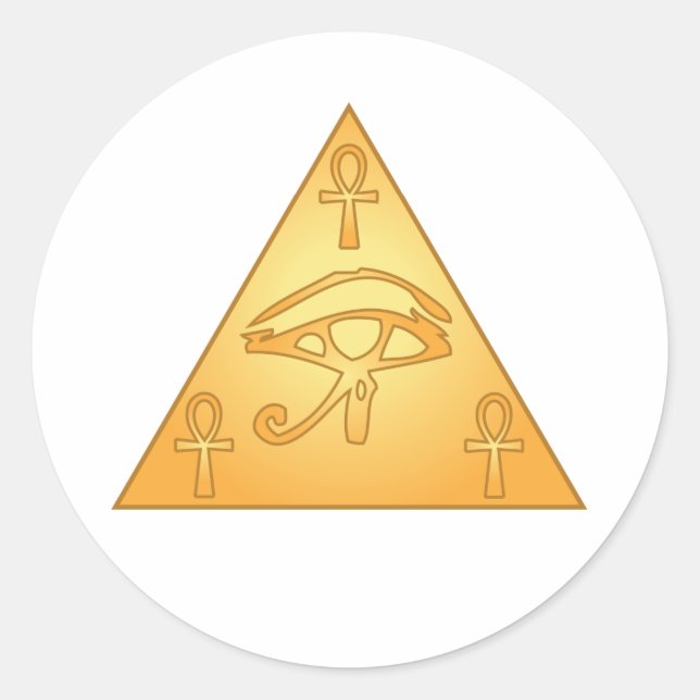 Sticker Rond Tous les yeux de vue / oeil de Horus : (Devant)