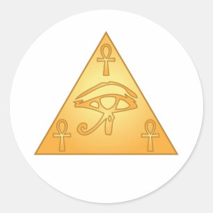 Sticker Rond Tous les yeux de vue / oeil de Horus :