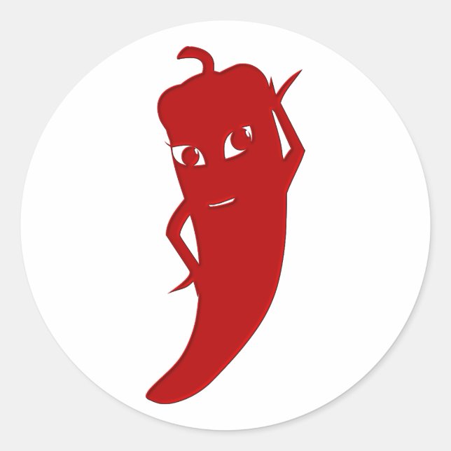 Sticker Rond Tous Red Hot Pepper Diva (Devant)