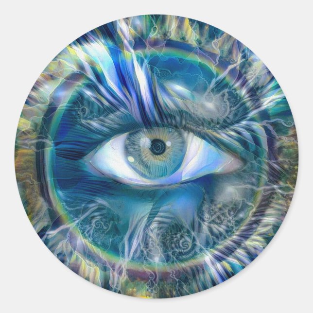 Sticker Rond Tous voir l'oeil (Devant)