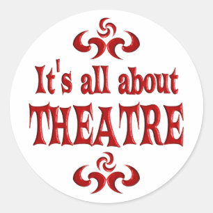STICKER ROND TOUT AU SUJET DU THÉÂTRE