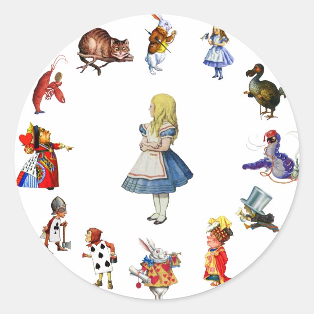 STICKER ROND TOUT AUTOUR D'ALICE (Devant)