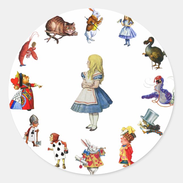STICKER ROND TOUT AUTOUR D'ALICE (Devant)