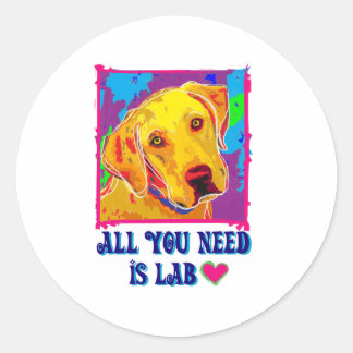 Sticker Rond Tout ce dont vous avez besoin est Lab