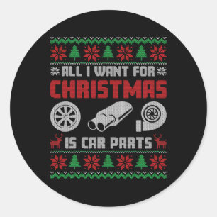 Sticker Rond Tout Ce Que Je Veux Pour Noël C'Est Plus De Pièces