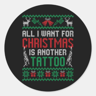 Sticker Rond Tout Ce Que Je Veux Pour Noël Est Un Autre Meilleu