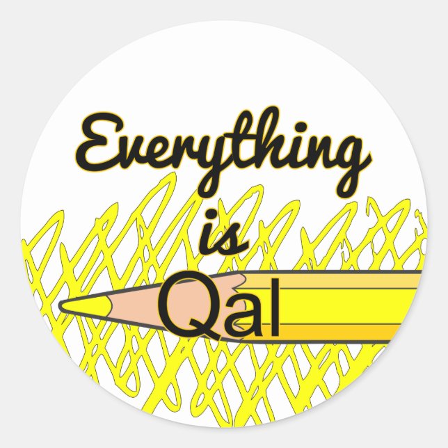 Sticker Rond Tout est Quaternaire Alluvium - Géologie amusante (Devant)