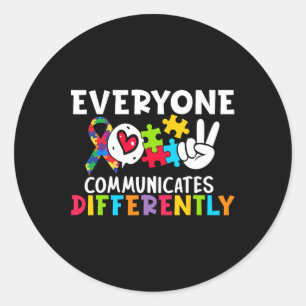 Sticker Rond Tout Le Monde Diffère La Thérapie De La Parole