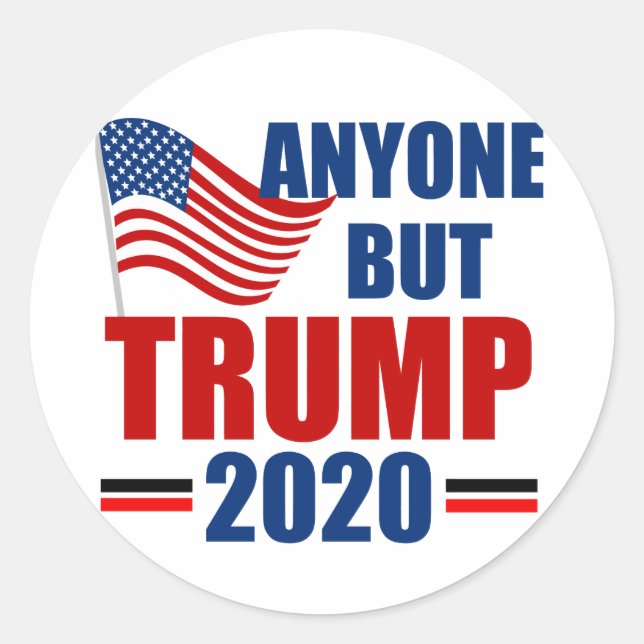 Sticker Rond Tout le monde sauf Donald Trump 2020 (Devant)