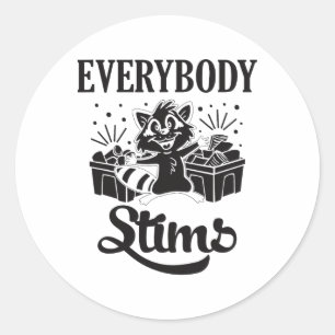 Sticker Rond Tout Le Monde Stipule Neurodiversité Autisme Guerr