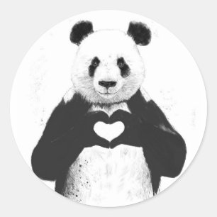 Sticker Rond Tout que vous avez besoin est amour