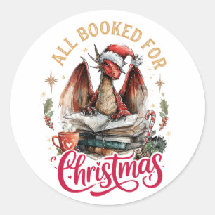 Sticker Rond Tout réservé pour le dragon de Noël