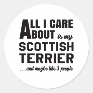 Sticker Rond Tout soin d'I est environ mon chien terrier