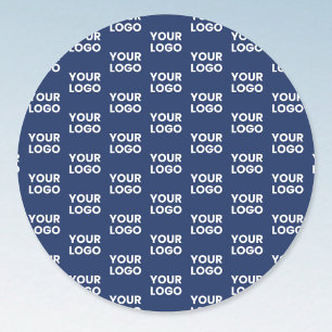 Sticker Rond Toute image ou logo d'entreprise bleu marine foncé