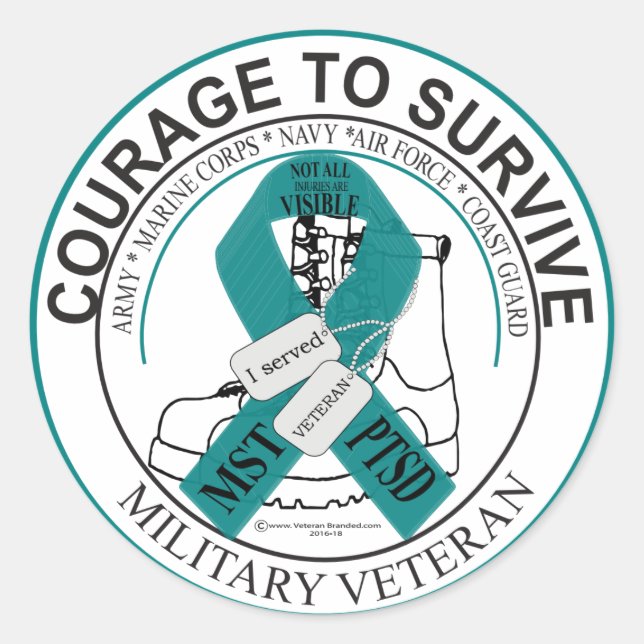 Sticker Rond Toutes les blessures ne sont pas visibles (Devant)