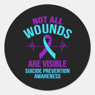 Sticker Rond Toutes Les Blessures Ne Sont Pas Visibles Bonne Se
