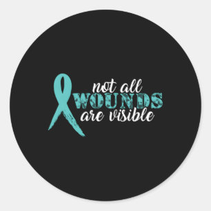 Sticker Rond Toutes Les Blessures Ne Sont Pas Visibles Mois De