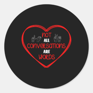 Sticker Rond Toutes Les Conversations Sont Des Mots Langues Des