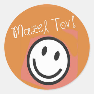 Sticker Rond Tov Autocollant-Juif-Mazel