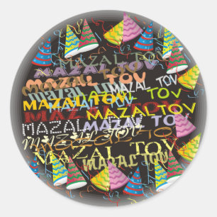 Sticker Rond tovs mazal