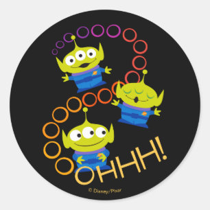 Sticker Rond Toy Story 4   Aliens "Ooooh"