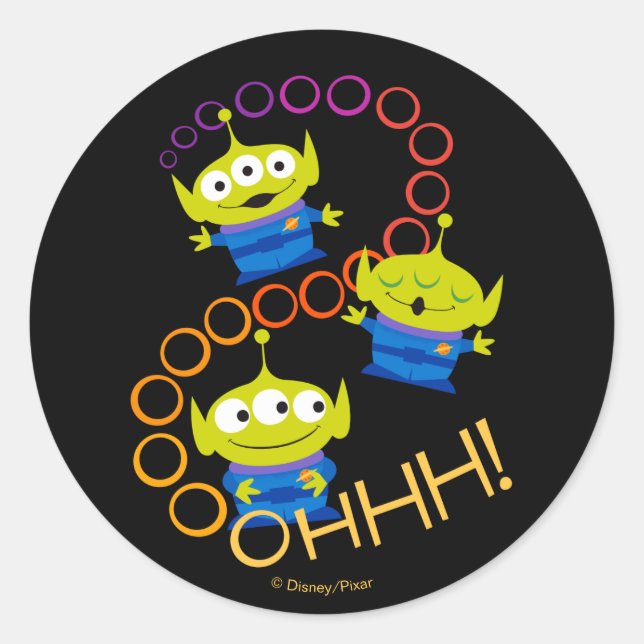 Sticker Rond Toy Story 4 | Aliens "Ooooh" (Devant)